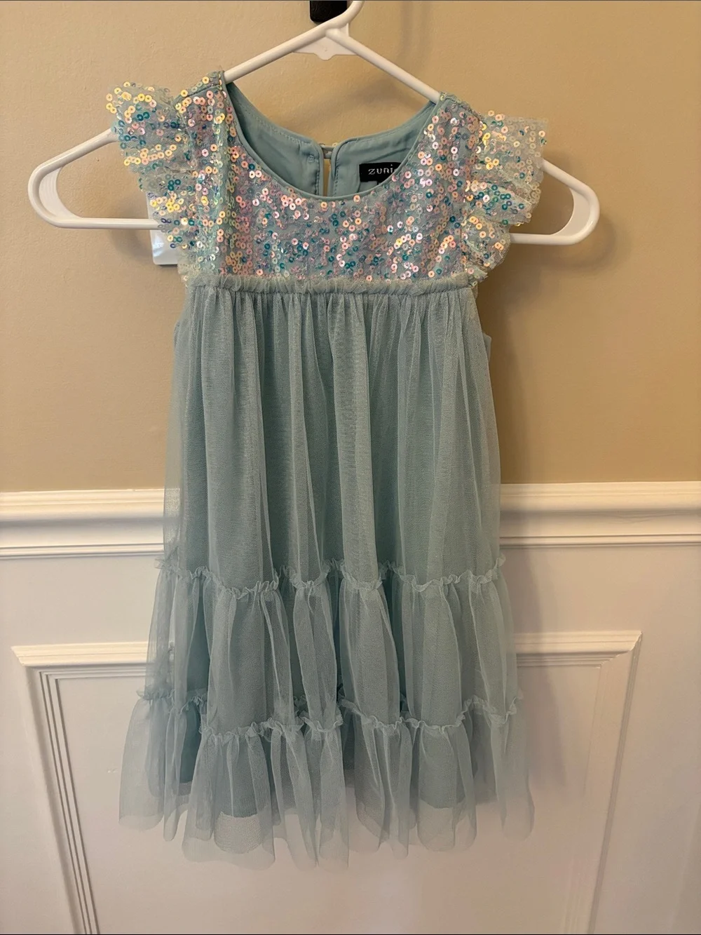 Zunie Girls' Sequin Tulle Party Dress
